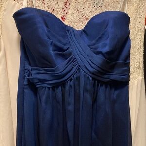Belsoie Strapless Navy Formal Dress Evening Gown size 4